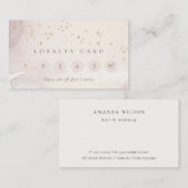 Abstrakte Rose Gold Lila Glitzer 6 Loyalität Visitenkarte (Vorne/Hinten)