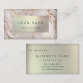 ABSTRAKTE Rose Gold Marmor Termin Pearl (Vorne/Hinten)