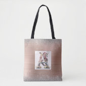 Abstrakte Rose Gold mit Personalisiertem Monogramm Tasche (Vorderseite)