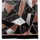 Abstrakte Rose Gold Muster Duschvorhang (Vorderseite)