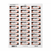 Abstrakte Rose Gold Pinselstriche auf Schwarz (Vorne)