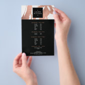 Abstrakte Rose Gold Pinselstriche auf Weiß Flyer (Handgriff)