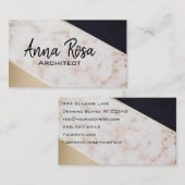 *~* Abstrakte Rose Goldene Foil Blush Pink Geometr Visitenkarte (Vorne/Hinten)