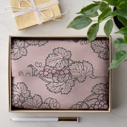 Abstrakte Rose Goldtrauben im Schwarzwald Seidenpapier (Geschenk)