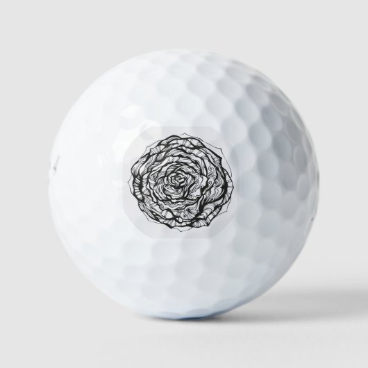 Abstrakte Rose Golfball (Vorderseite)