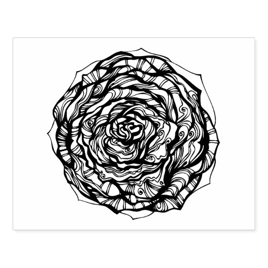 Abstrakte Rose Gummistempel (Prägung)