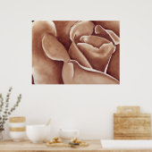 Abstrakte Rose im Ölsektor Poster (Küche)