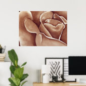 Abstrakte Rose im Ölsektor Poster (Heimbüro)