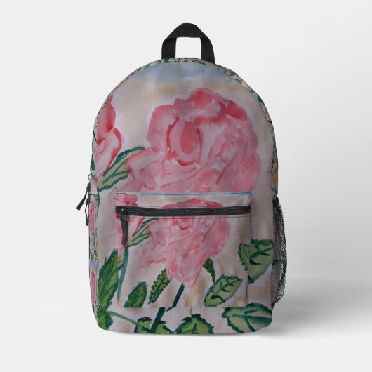 Abstrakte Rose im Sommer Bedruckter Rucksack (Vorderseite)