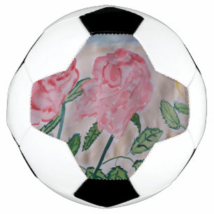 Abstrakte Rose im Sommer Fußball