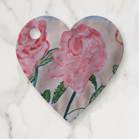 Abstrakte Rose im Sommer Geschenkanhänger (Vorderseite)