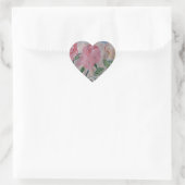 Abstrakte Rose im Sommer Herz-Aufkleber (Tasche)