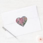 Abstrakte Rose im Sommer Herz-Aufkleber (Umschlag)