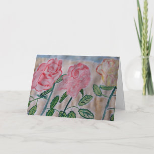 Abstrakte Rose im Sommer Karte