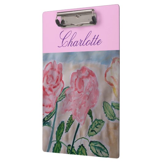 Abstrakte Rose im Sommer Klemmbrett (Links)