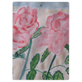 Abstrakte Rose im Sommer Klemmbrett (Rückseite)