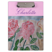 Abstrakte Rose im Sommer Klemmbrett (Vorderseite)