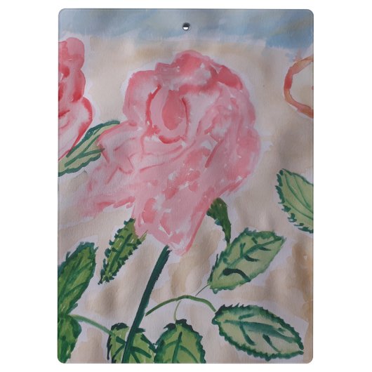 Abstrakte Rose im Sommer Klemmbrett (Rückseite)