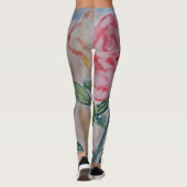 Abstrakte Rose im Sommer Leggings (Rückseite)