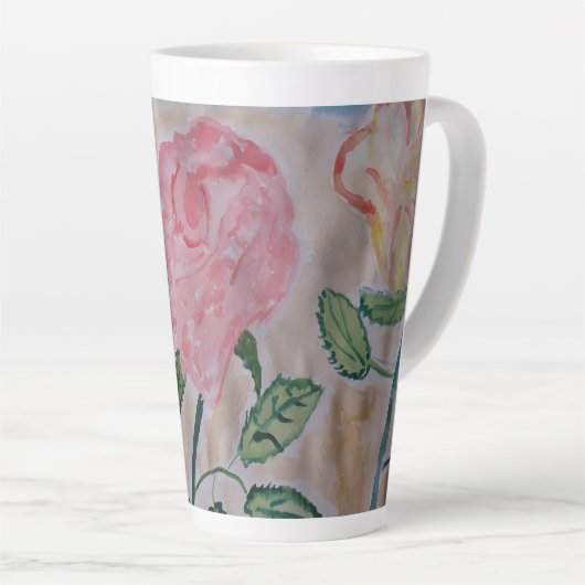 Abstrakte Rose im Sommer Milchtasse (Rechte Ecke)