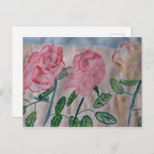 Abstrakte Rose im Sommer Postkarte (Vorne/Hinten)