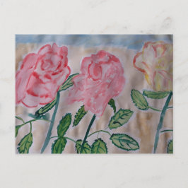 Abstrakte Rose im Sommer Postkarte
