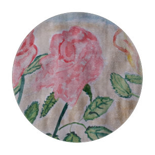 Abstrakte Rose im Sommer Schneidebrett