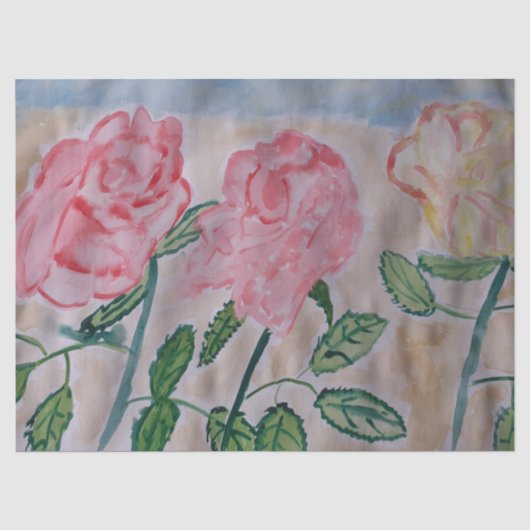 Abstrakte Rose im Sommer Seidenpapier (Vorderseite)