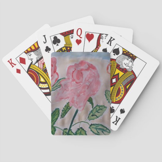 Abstrakte Rose im Sommer Spielkarten (Rückseite)