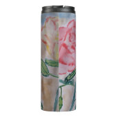 Abstrakte Rose im Sommer Thermosbecher (Rückseite)