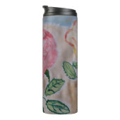 Abstrakte Rose im Sommer Thermosbecher (Nach rechts gedreht)
