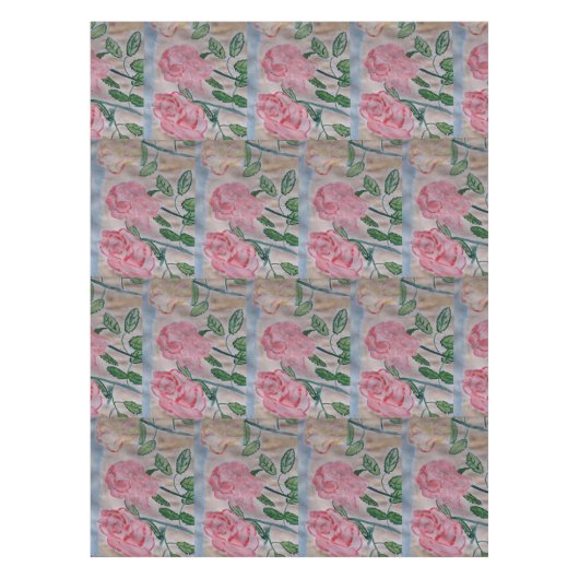 Abstrakte Rose im Sommer Tischdecke (Vorderseite)