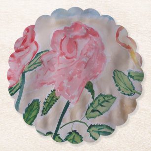 Abstrakte Rose im Sommer Untersetzer