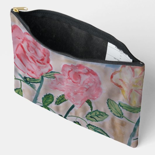 Abstrakte Rose im Sommer Zubehörtasche (Offen)