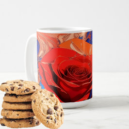 Abstrakte Rose Kaffeetasse