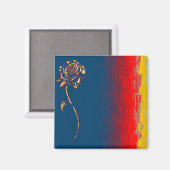 Abstrakte Rose Magnet (Vorderseite/Rückseite)