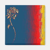 Abstrakte Rose Magnet (Vorne)