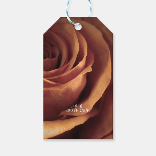 Abstrakte Rose Makro Geschenkanhänger (Vorderseite)