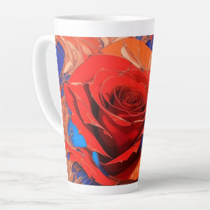 Abstrakte Rose Milchtasse