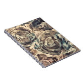 Abstrakte Rose mit Pinselstruktur bedrucken braun Notizblock (Rechte Seite)