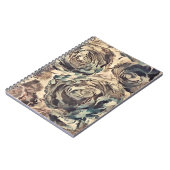 Abstrakte Rose mit Pinselstruktur bedrucken braun Notizblock (Linke Seite)