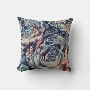 Abstrakte Rose mit Pinseltextur bedrucken beige Kissen
