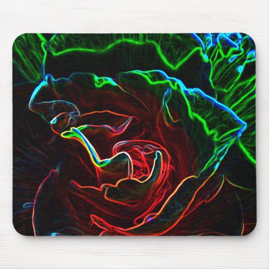 Abstrakte Rose Mousepad (Vorne)