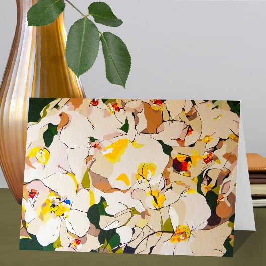 Abstrakte Rose nachmittags Karte