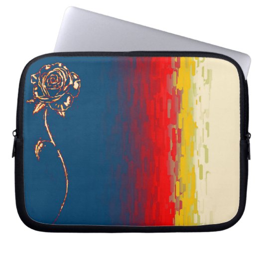 Abstrakte Rose Notebook-Tasche Laptopschutzhülle (Vorderseite)