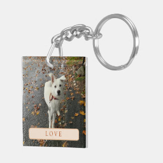 Abstrakte Rose (Orange) Akryllischer Schlüsselanhä Schlüsselanhänger