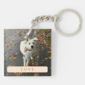 Abstrakte Rose (Orange) Akryllischer Schlüsselanhä Schlüsselanhänger (Rückseite)