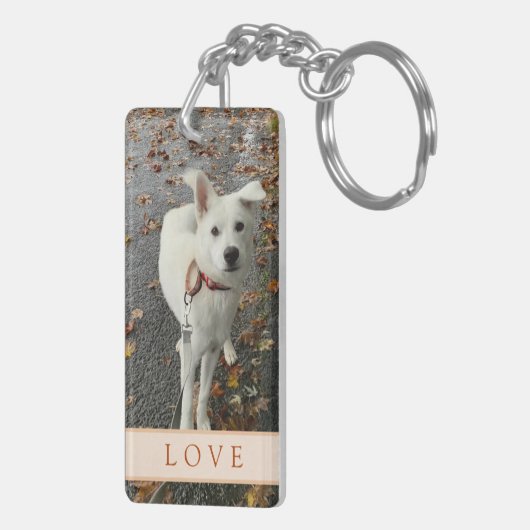 Abstrakte Rose (Orange) Akryllischer Schlüsselanhä Schlüsselanhänger (Rückseite rechts)