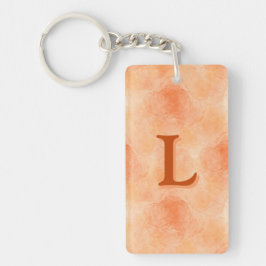 Abstrakte Rose (Orange) Akryllischer Schlüsselanhä Schlüsselanhänger