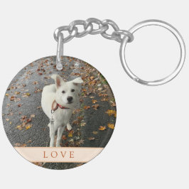 Abstrakte Rose (Orange) Akryllischer Schlüsselanhä Schlüsselanhänger